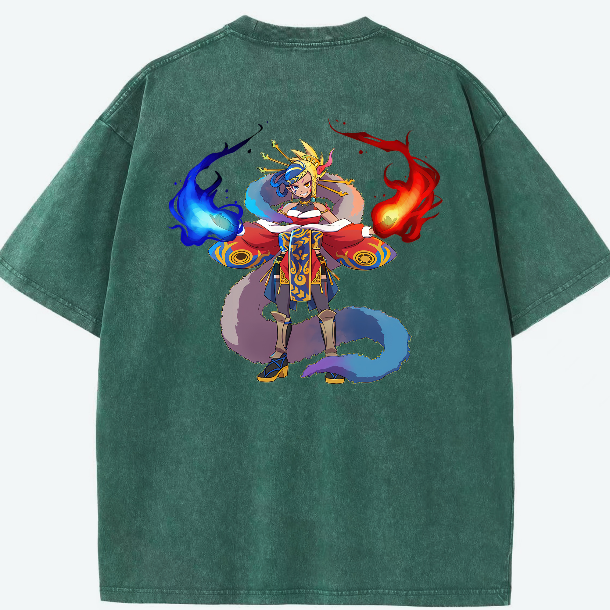 （画像用） 妖怪ウォッチ Yo-kai Watch 綿100% ヴィンテージ風 半袖Tシャツ（背面プリント）
